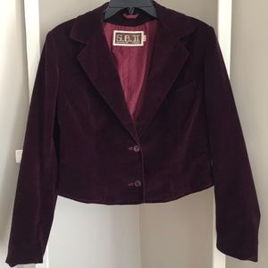 VTG 80s S.B. II Velour Cropped Blazer